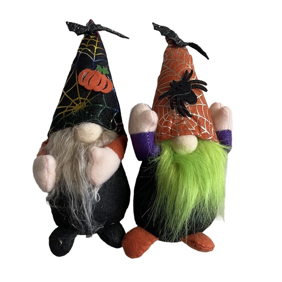 MezoJaoie Other - Halloween Faceless Gnome Dolls With Spider and pumpkin detail. Set (2)